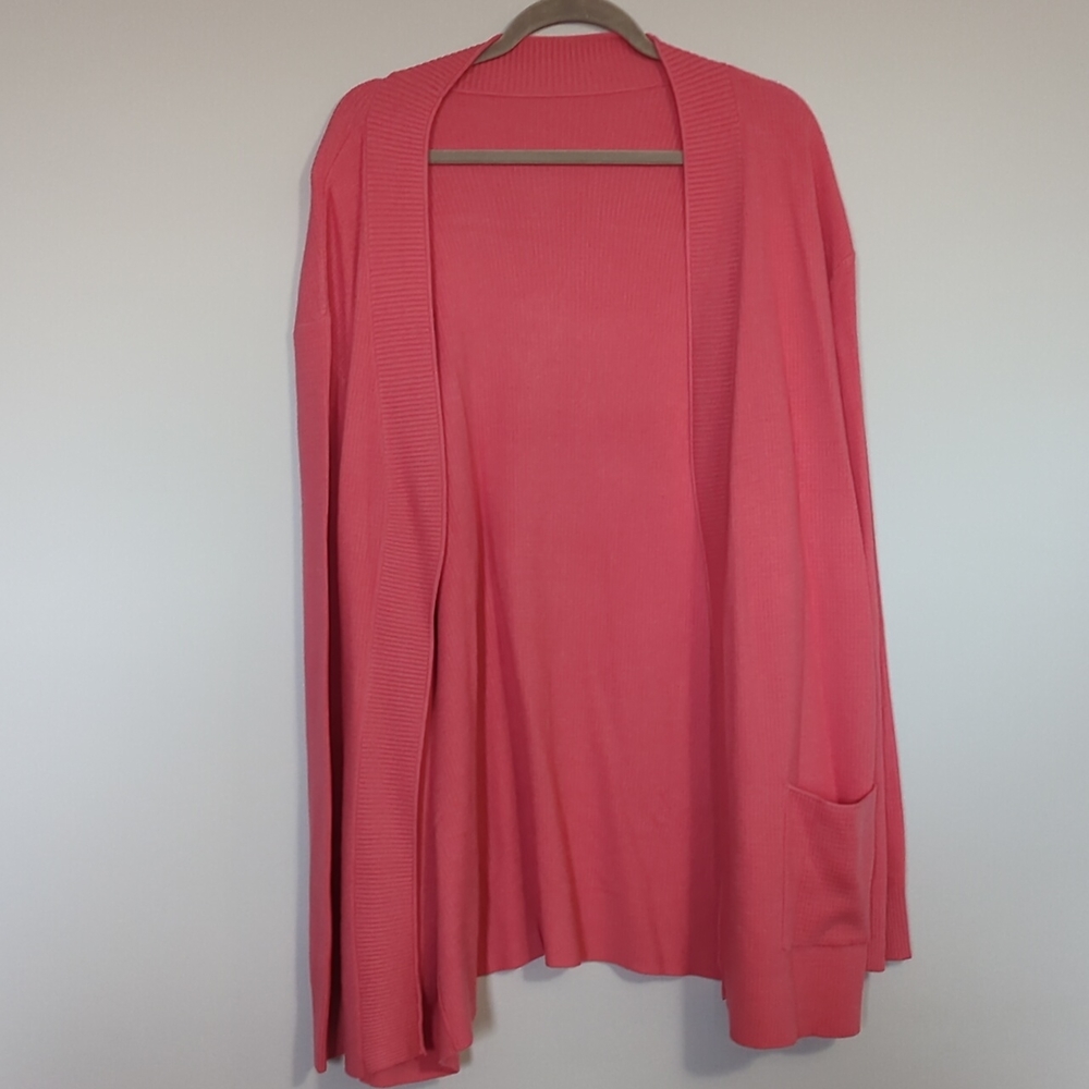 Plus Size Bright Pink Lightweight Cardigan
